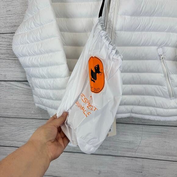 Save The Duck Women's White Neha Channel Plumtech Quilt Puffer Jacket Size XL - Picture 7 of 10